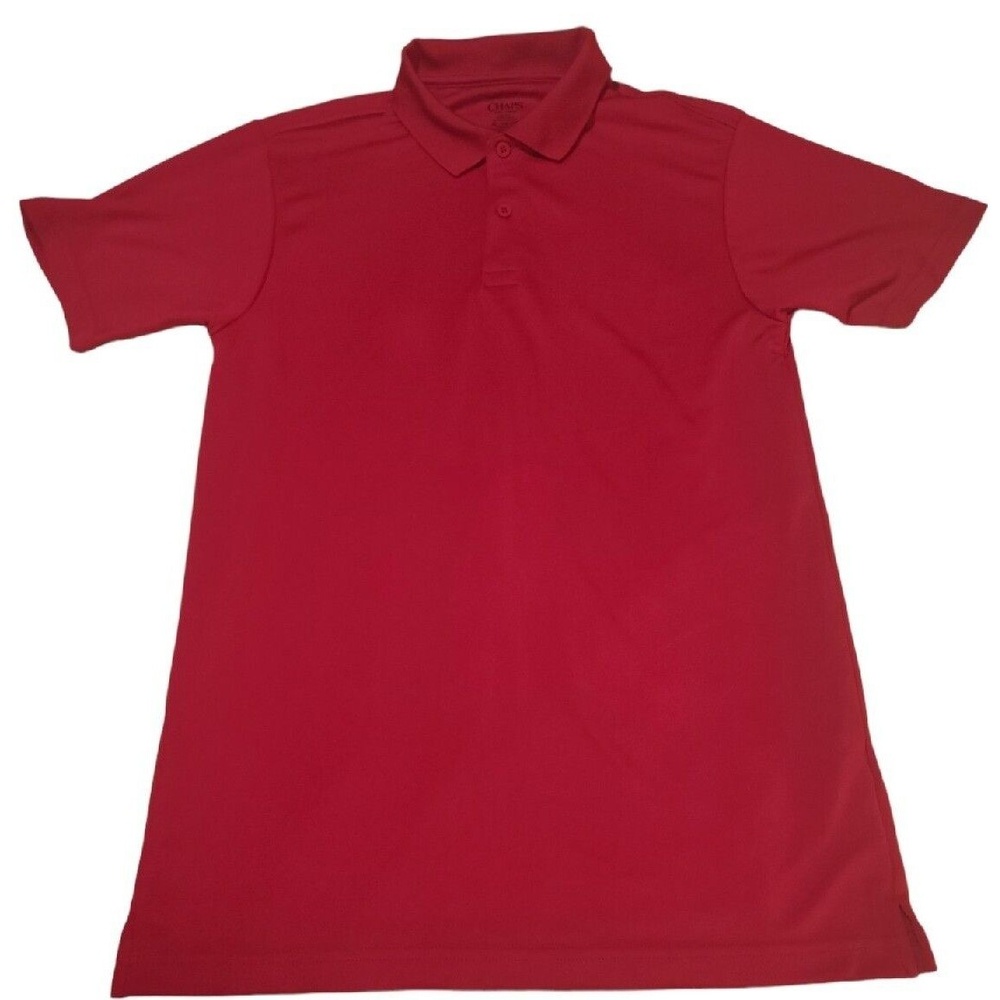 Chaps Boys Polo Shirt School Uniform Short Sleeve Red XL(18/20)